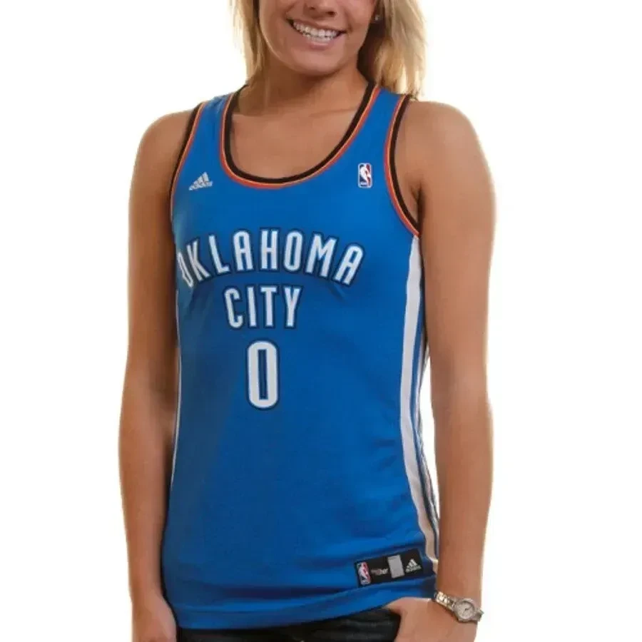 Alternative view of Russell Westbrook Oklahoma City Thunder Women's Fashion Jersey - Royal Blue - JS897 