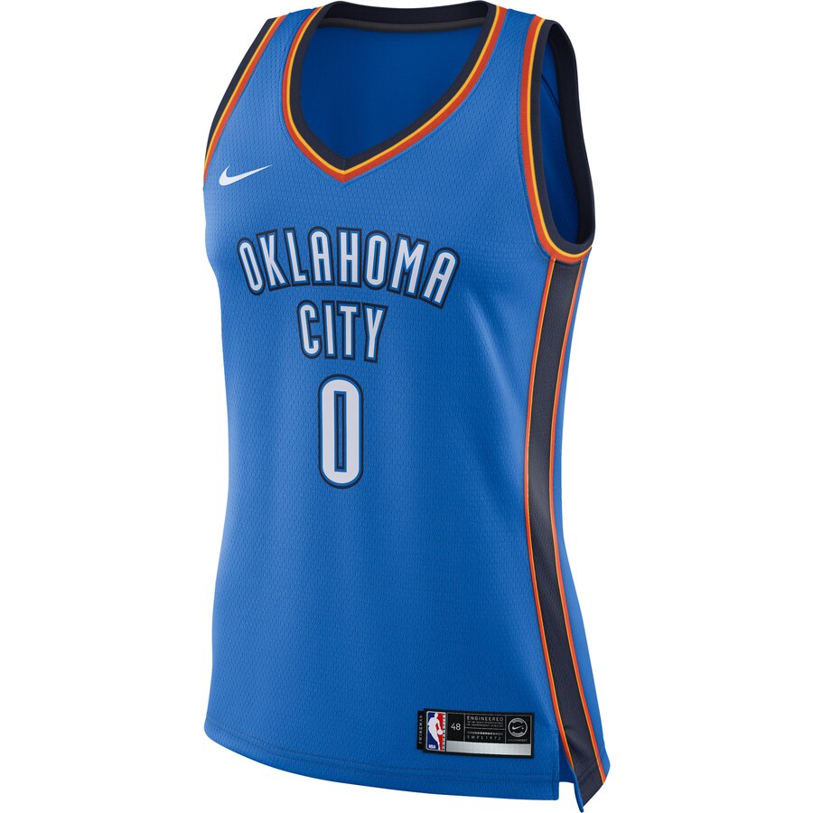 Alternative view of Russell Westbrook Oklahoma City Thunder Women's Swingman Jersey Blue - Icon Edition