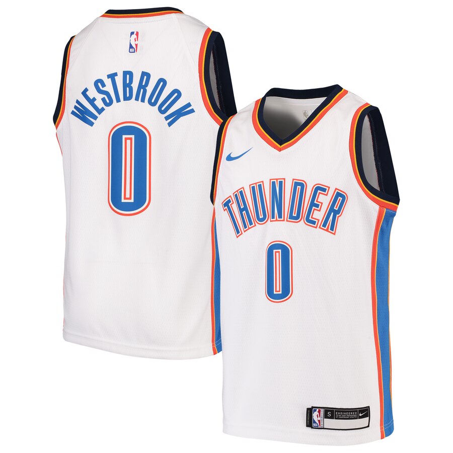 Russell Westbrook Oklahoma City Thunder Youth Swingman Jersey - White