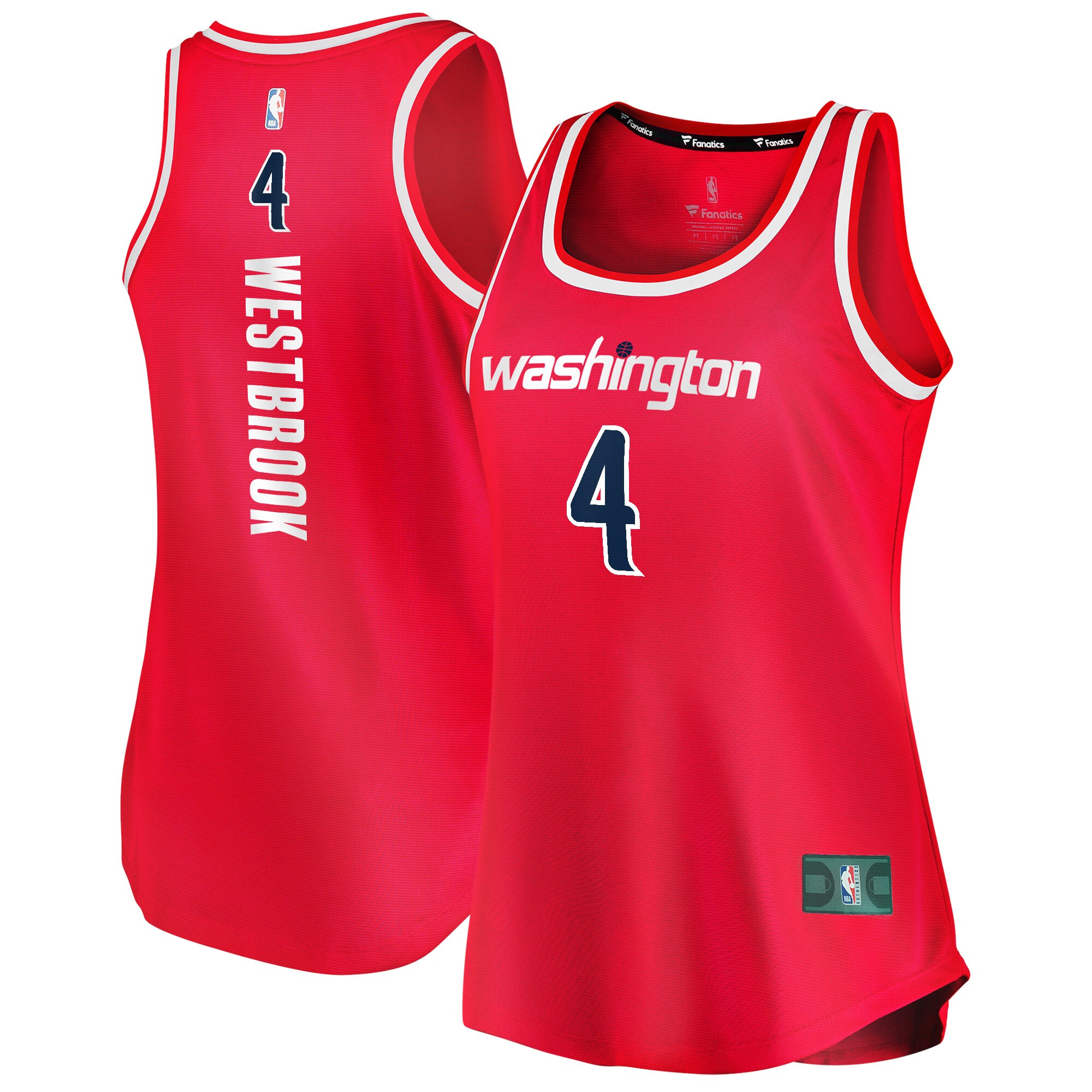 Russell Westbrook Washington Wizards Fanatics Branded Women's 2020/21 Fast Break Tank Jersey - Icon Edition - Red