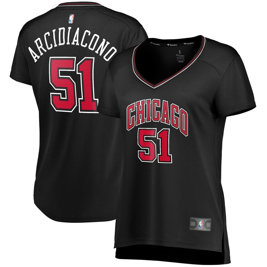 Ryan Arcidiacono Chicago Bulls Fanatics Branded Women's Fast Break Player Team Jersey - Statement Edition - Black