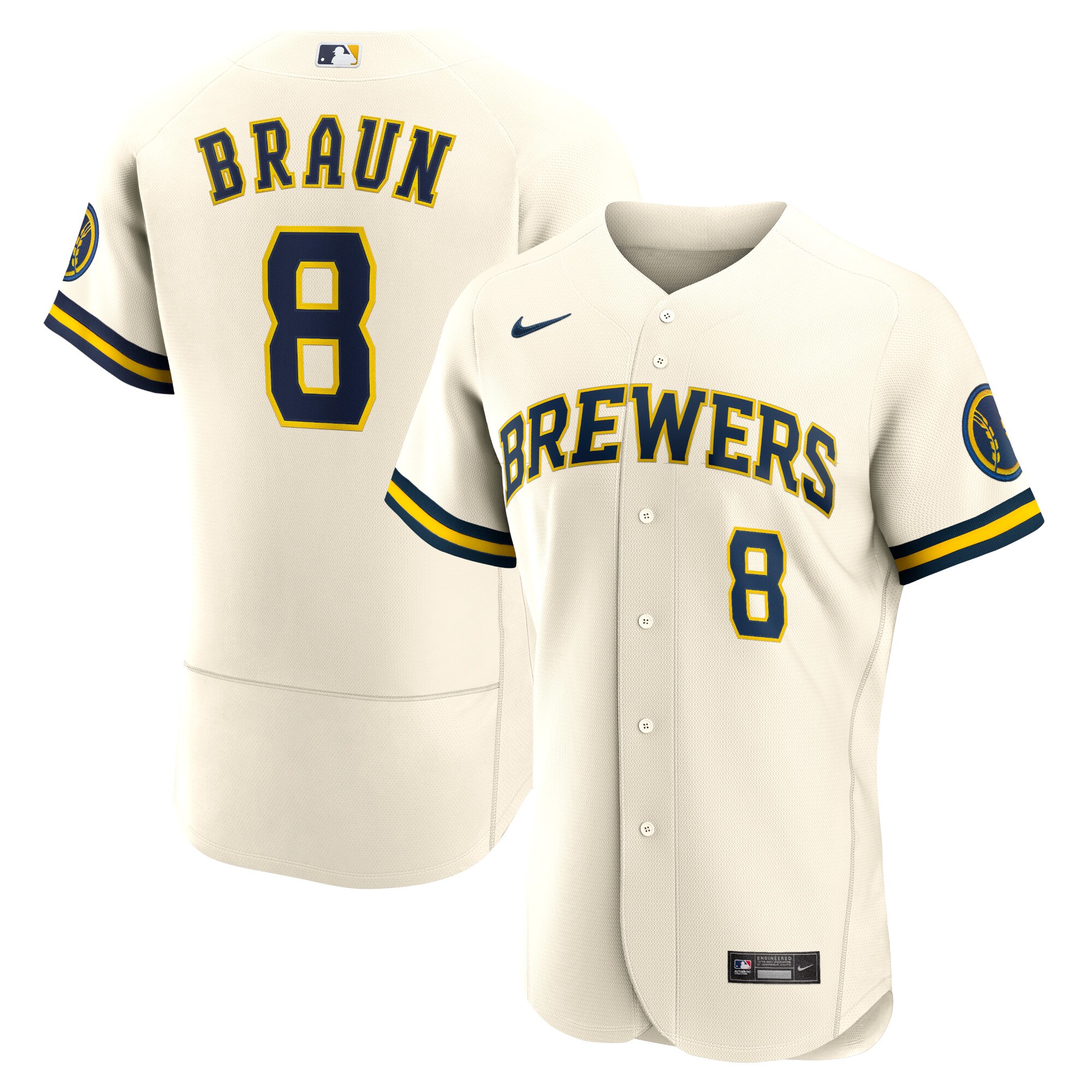 Ryan Braun Milwaukee Brewers Home Authentic Player Jersey - Cream