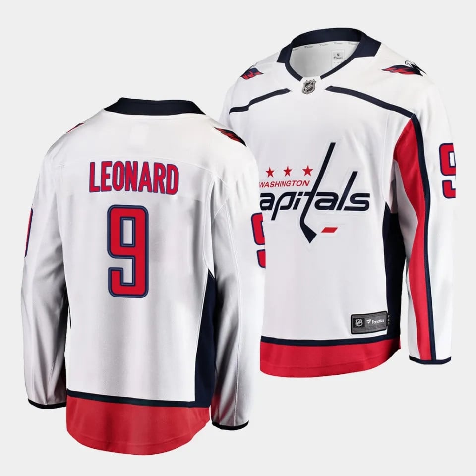 Ryan Leonard #9 Washington Capitals 2023 Draft Away Breakaway Men Jersey - White - JS949 