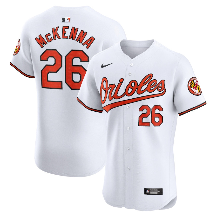 Ryan McKenna 26 Baltimore Orioles Home Elite Player Men Jersey - White