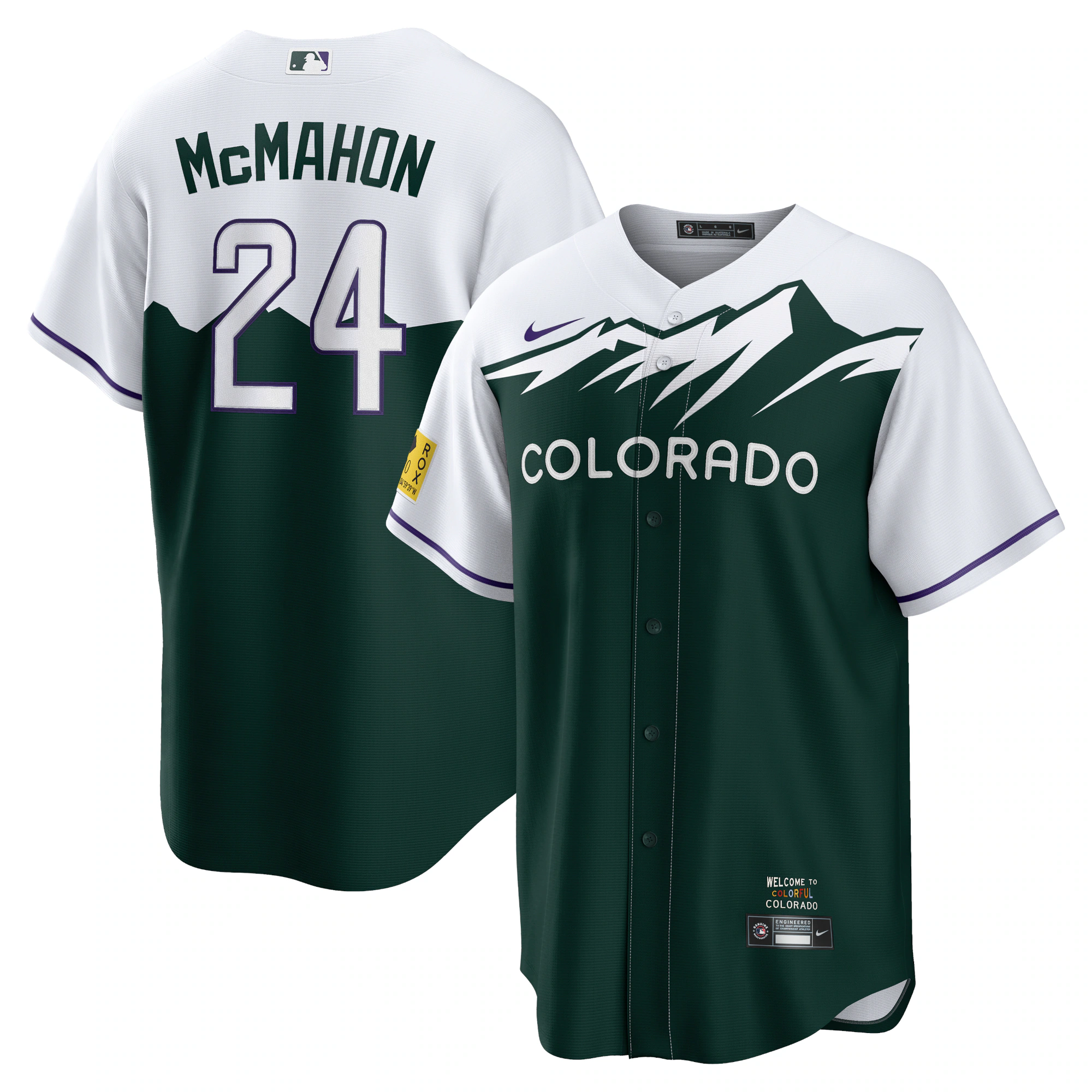 Ryan Mcmahon Colorado Rockies City Connect Replica Player Jersey – White/forest Green