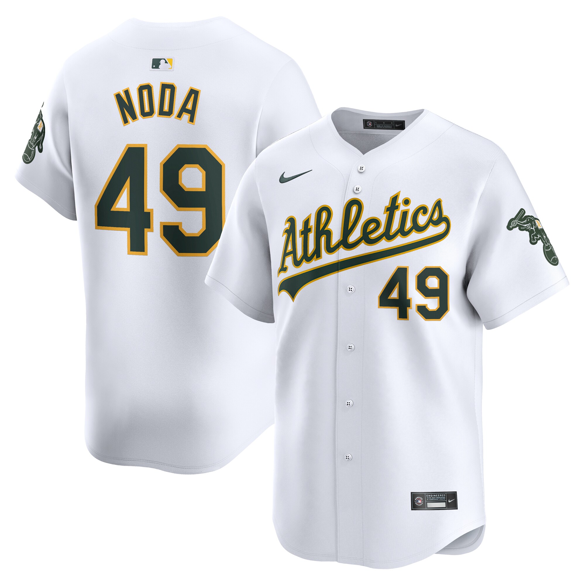 Ryan Noda Oakland Athletics Home Limited Player Jersey - White