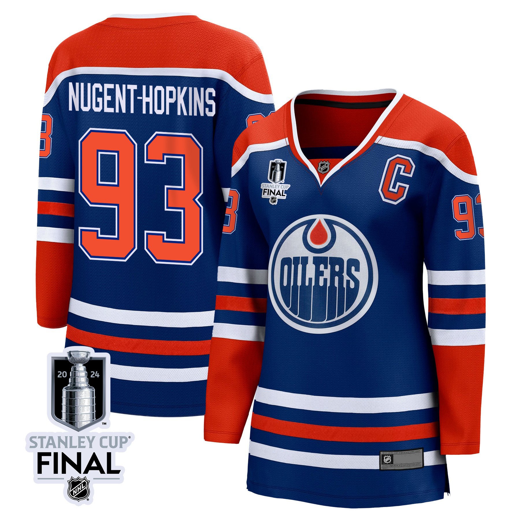 Ryan Nugent-Hopkins 93 Edmonton Oilers 2024 STANLEY CUP Final Women's Home Jersey - Royal - JS315 