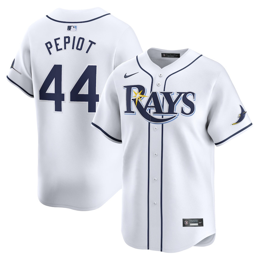 Ryan Pepiot 44 Tampa Bay Rays Home Limited Men Jersey - White - JS657 