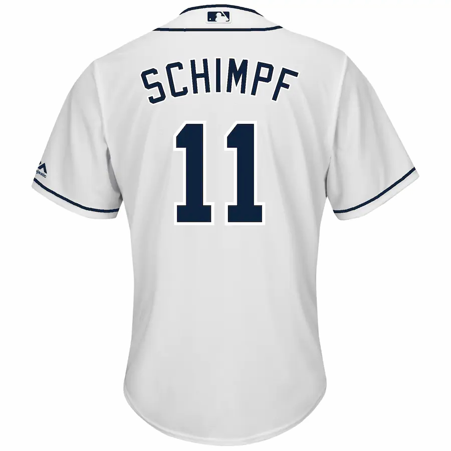 Alternative view of Ryan Schimpf San Diego Padres Majestic Home Cool Base Jersey - White