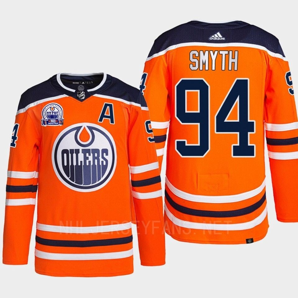 Ryan Smyth 94 Hall Of Fame Patch 2022 Edmonton Oilers Orange Jersey - JS666 