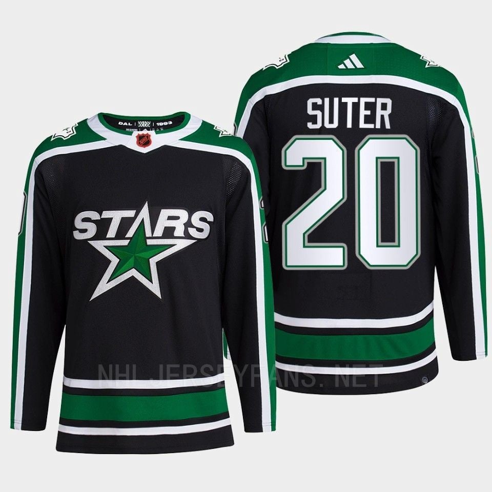 Ryan Suter 20 Reverse Retro 2.0 2022 Dallas Stars Black Jersey Pro Primegreen - JS820 