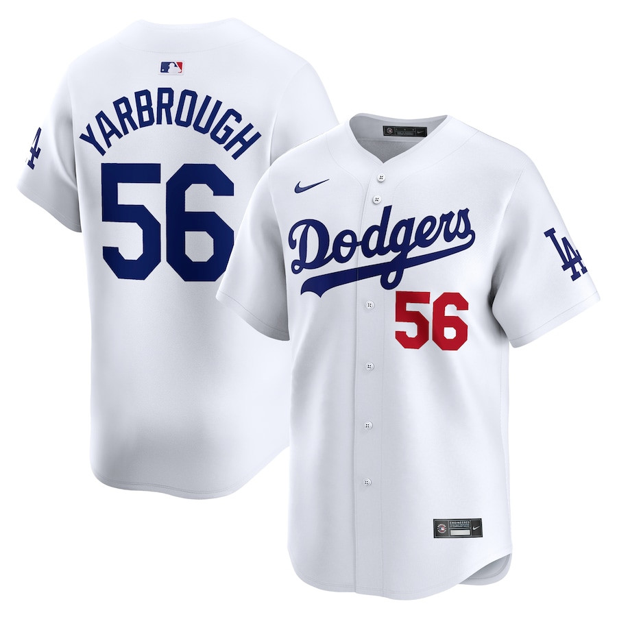 Ryan Yarbrough 56 Los Angeles Dodgers Home Limited Player Men Jersey - White 