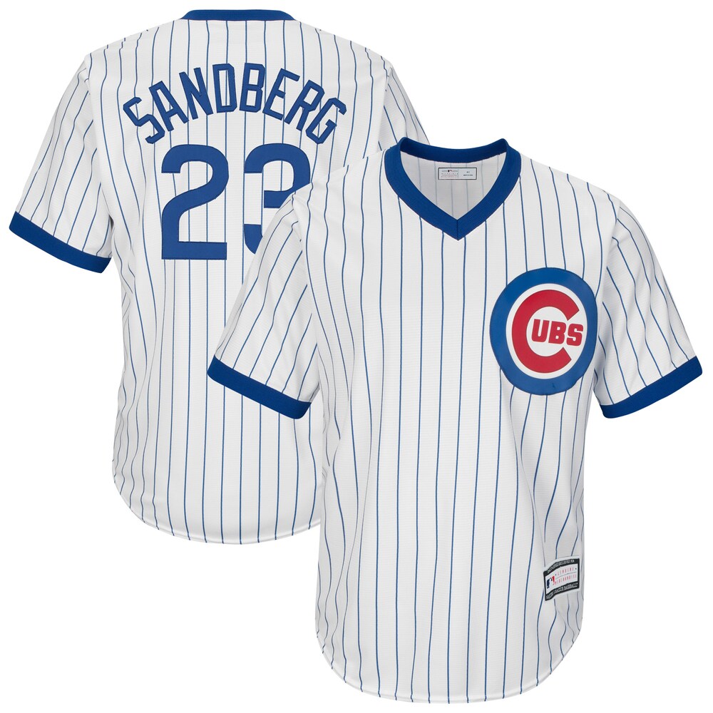 Ryne Sandberg Chicago Cubs Home Cooperstown Collection Player Jersey - White/royal