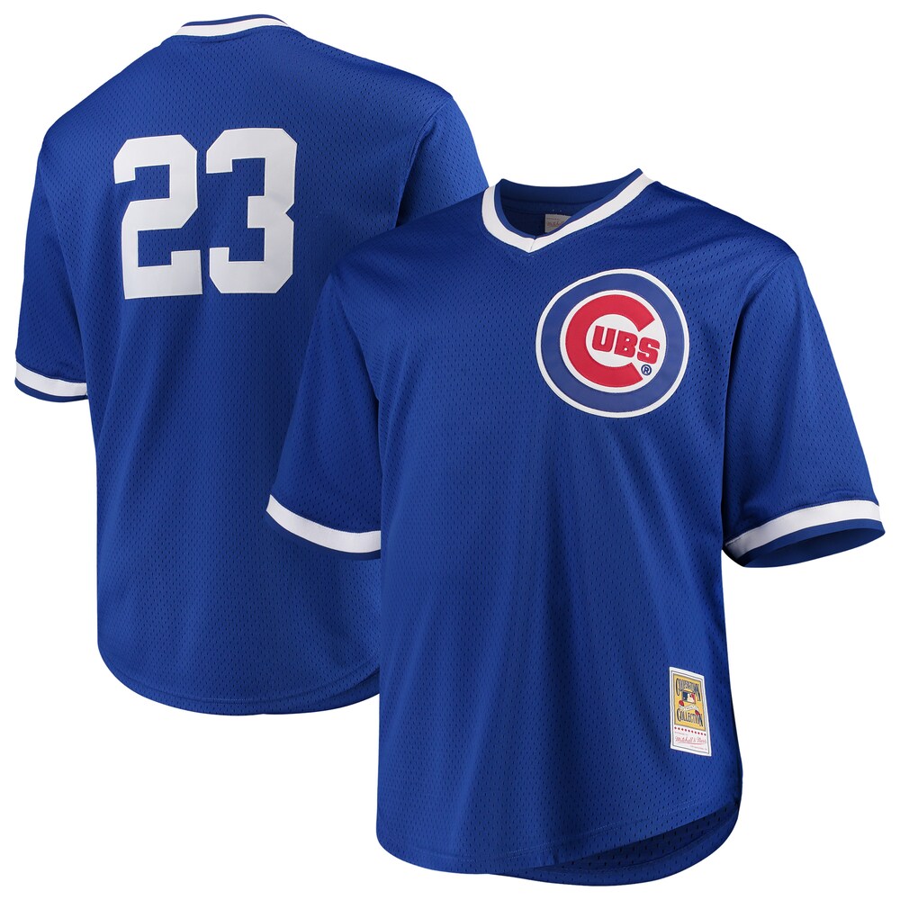 Ryne Sandberg Chicago Cubs Mitchell & Ness Cooperstown Collection Big & Tall Mesh Batting Practice Jersey - Royal