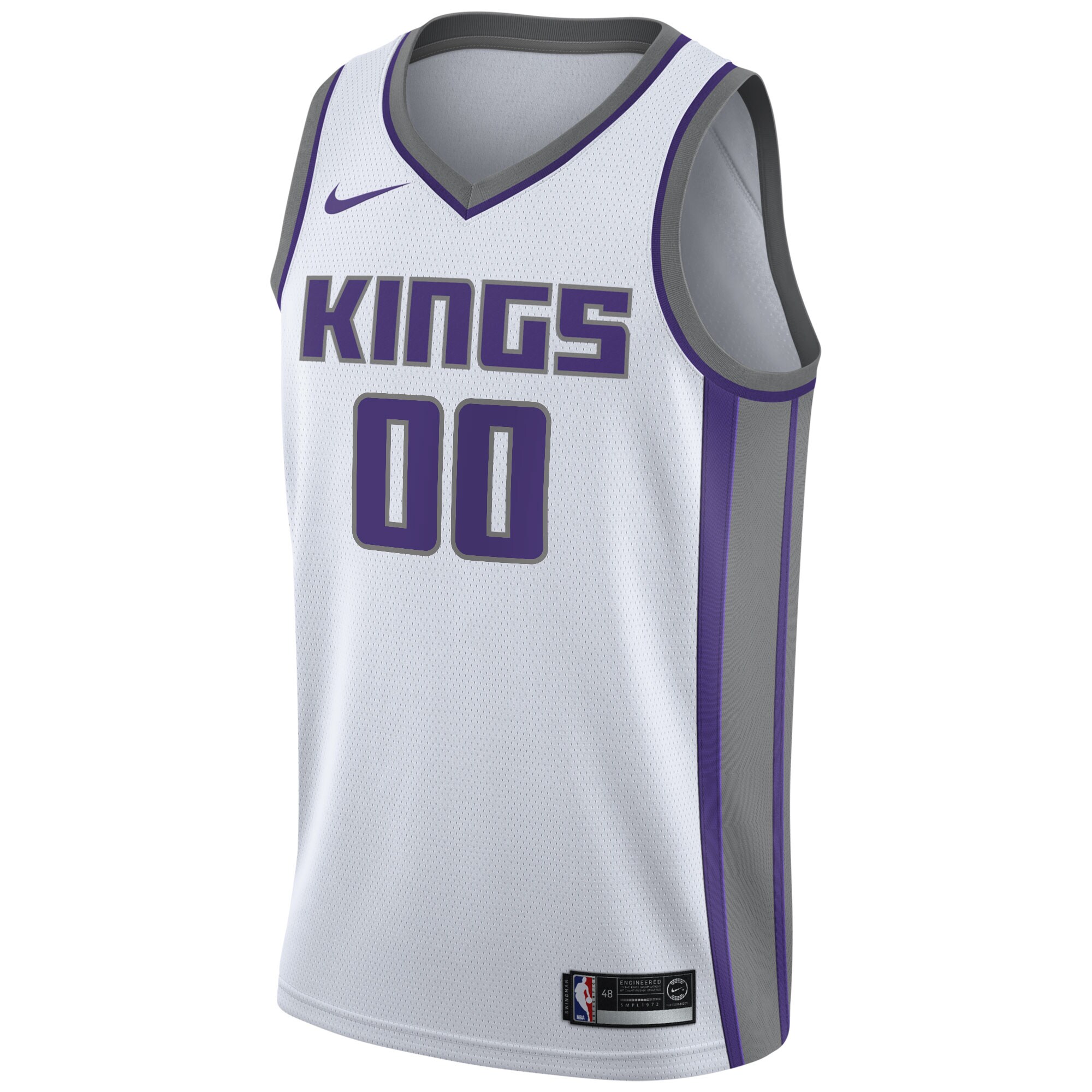 Alternative view of Sacramento Kings 2020/21 Swingman Custom Jersey - Association Edition - White