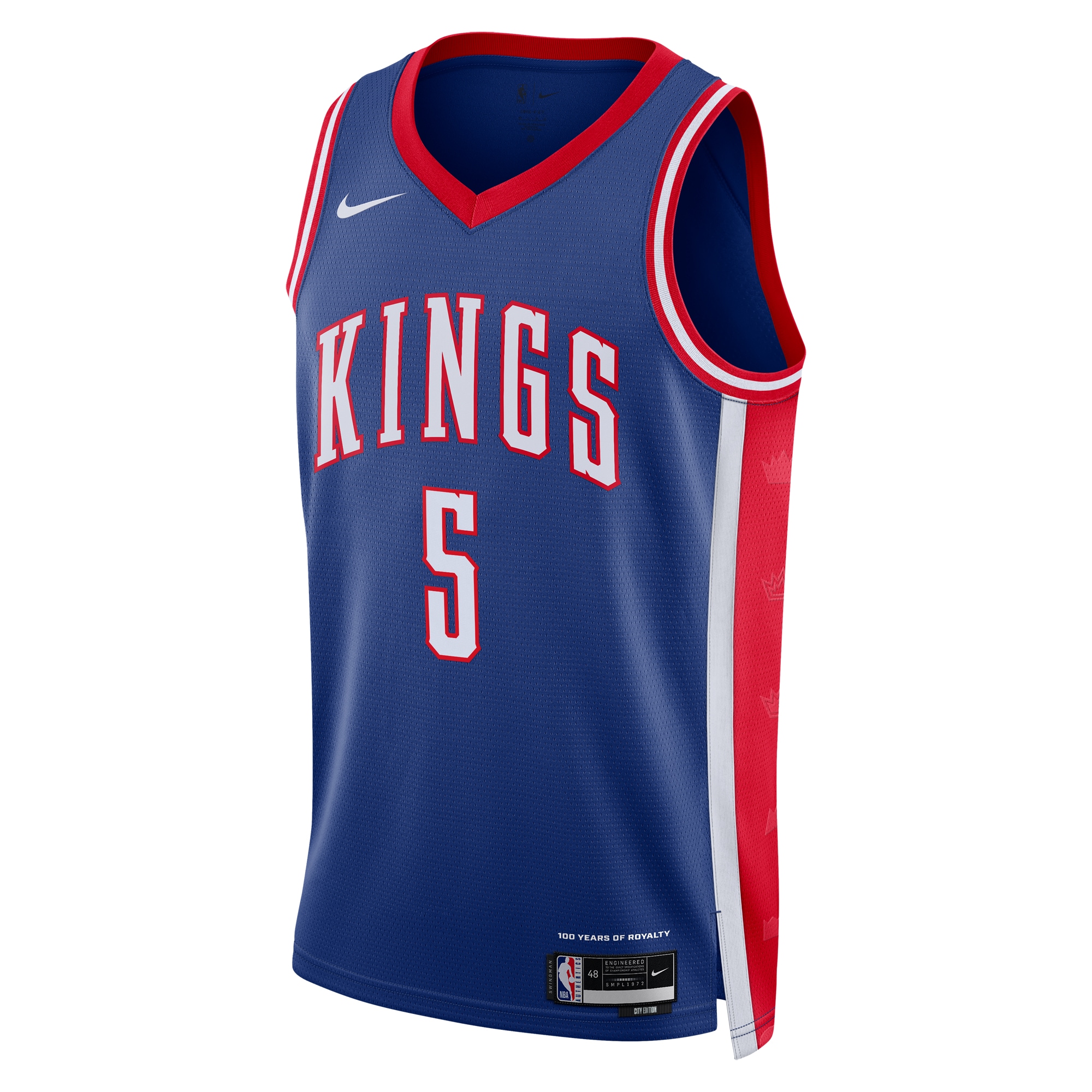 Alternative view of Sacramento Kings City Edition Swingman Jersey 2024 - Blue - De'Aaron Fox - Unisex - JS889 
