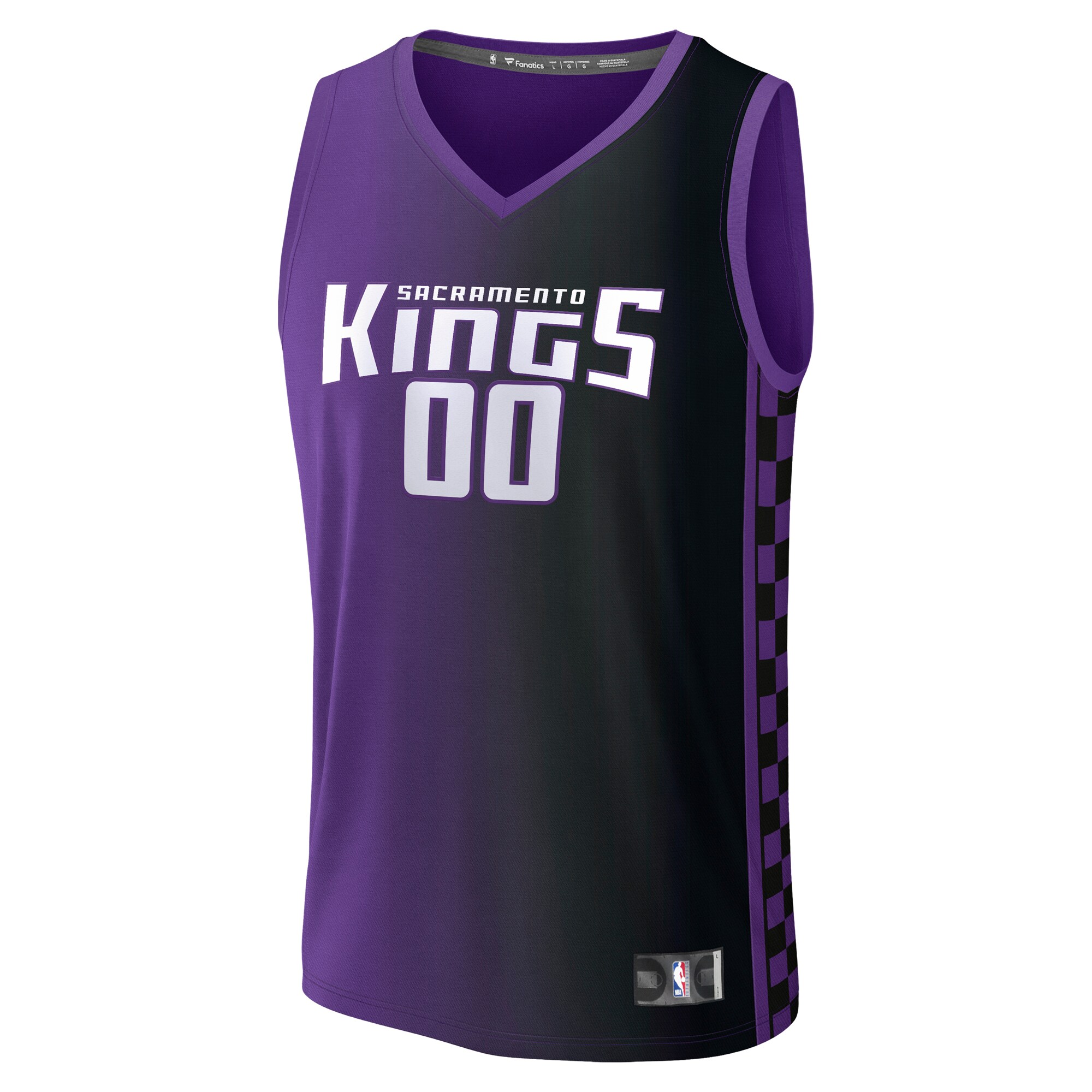 Alternative view of Sacramento Kings Fanatics Custom Fast Break Jersey - Purple - Statement Edition
