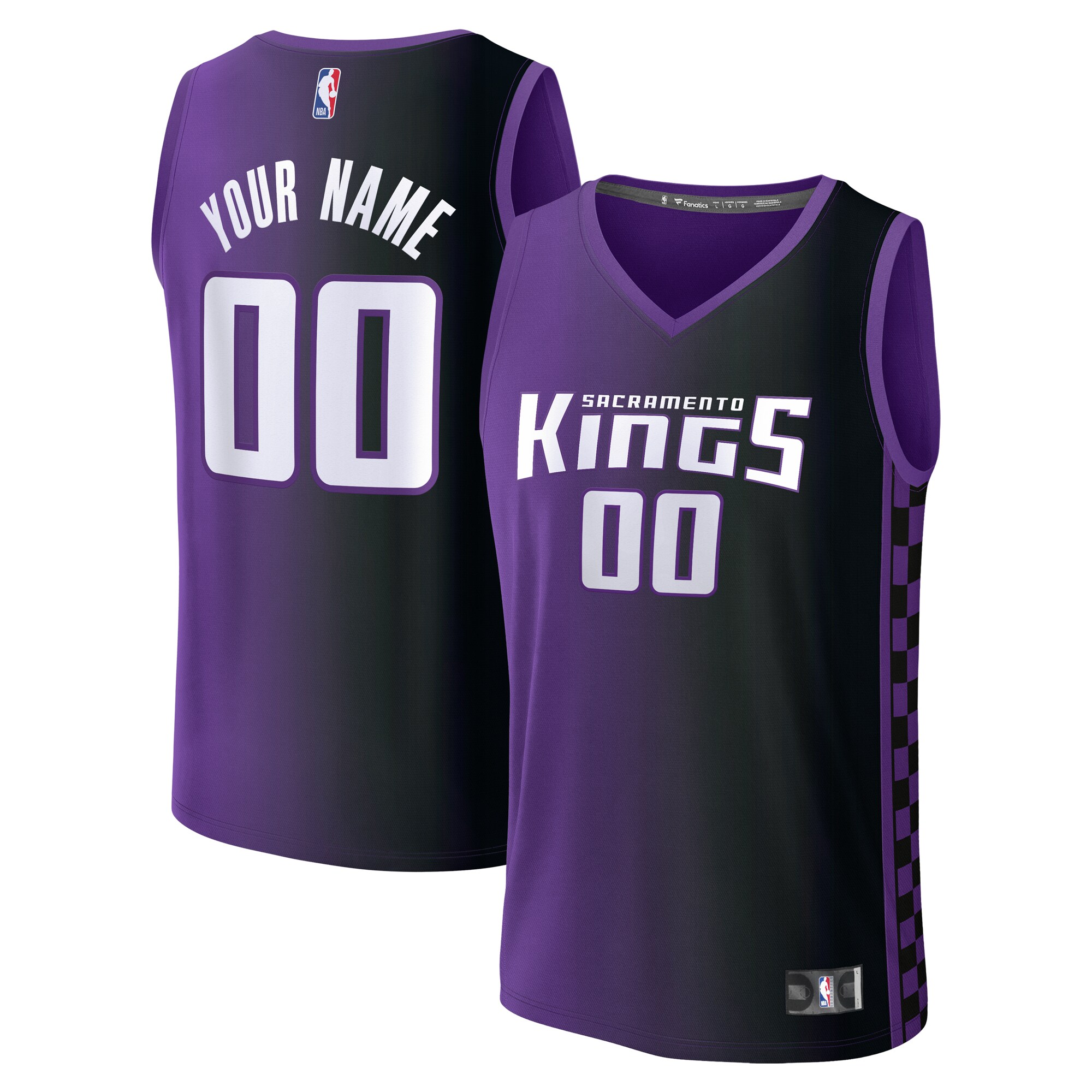 Sacramento Kings Fanatics Youth Custom Fast Break Jersey - Purple - Statement Edition