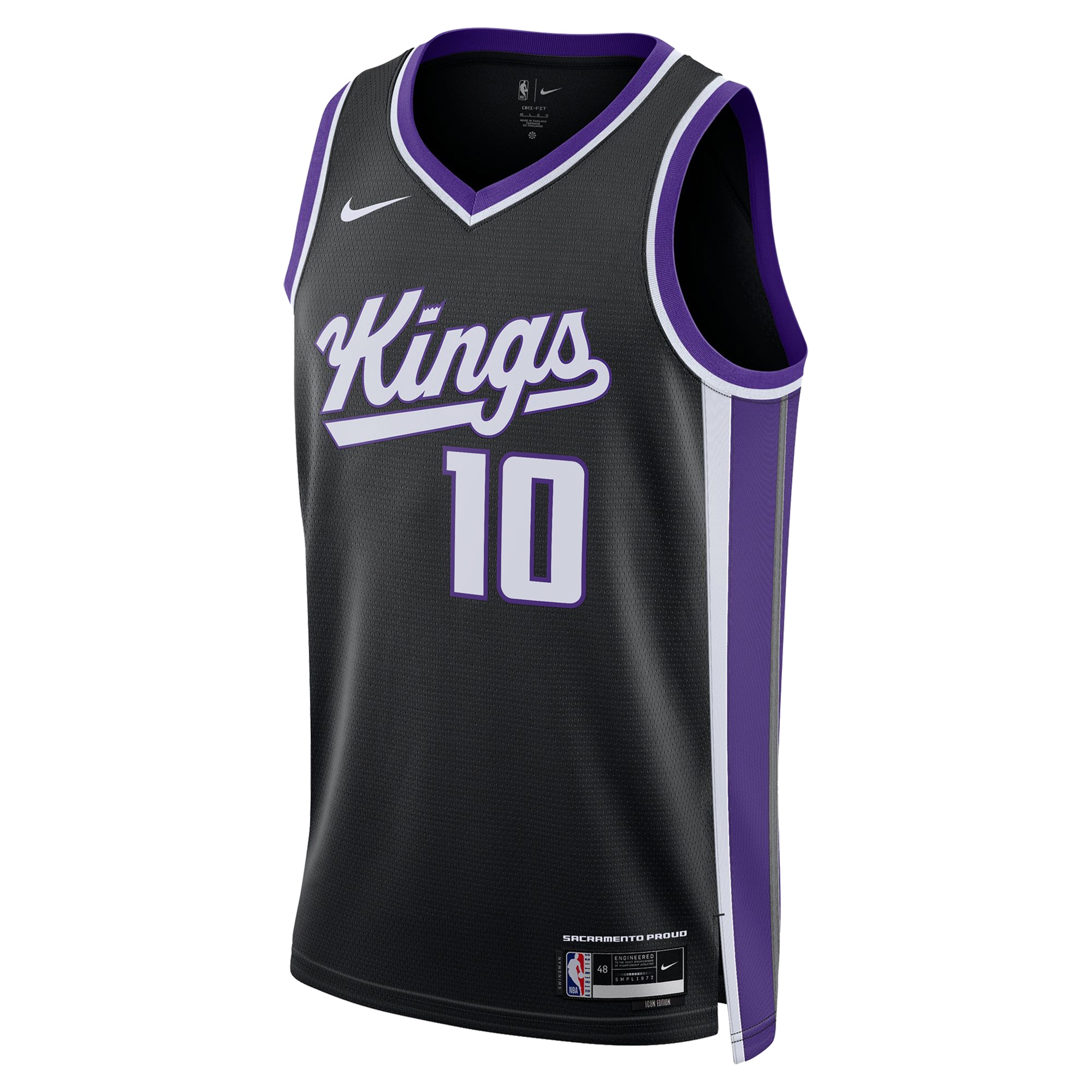 Alternative view of Sacramento Kings Icon Edition Swingman Jersey - Black - DeMar DeRozan - Unisex - JS462 