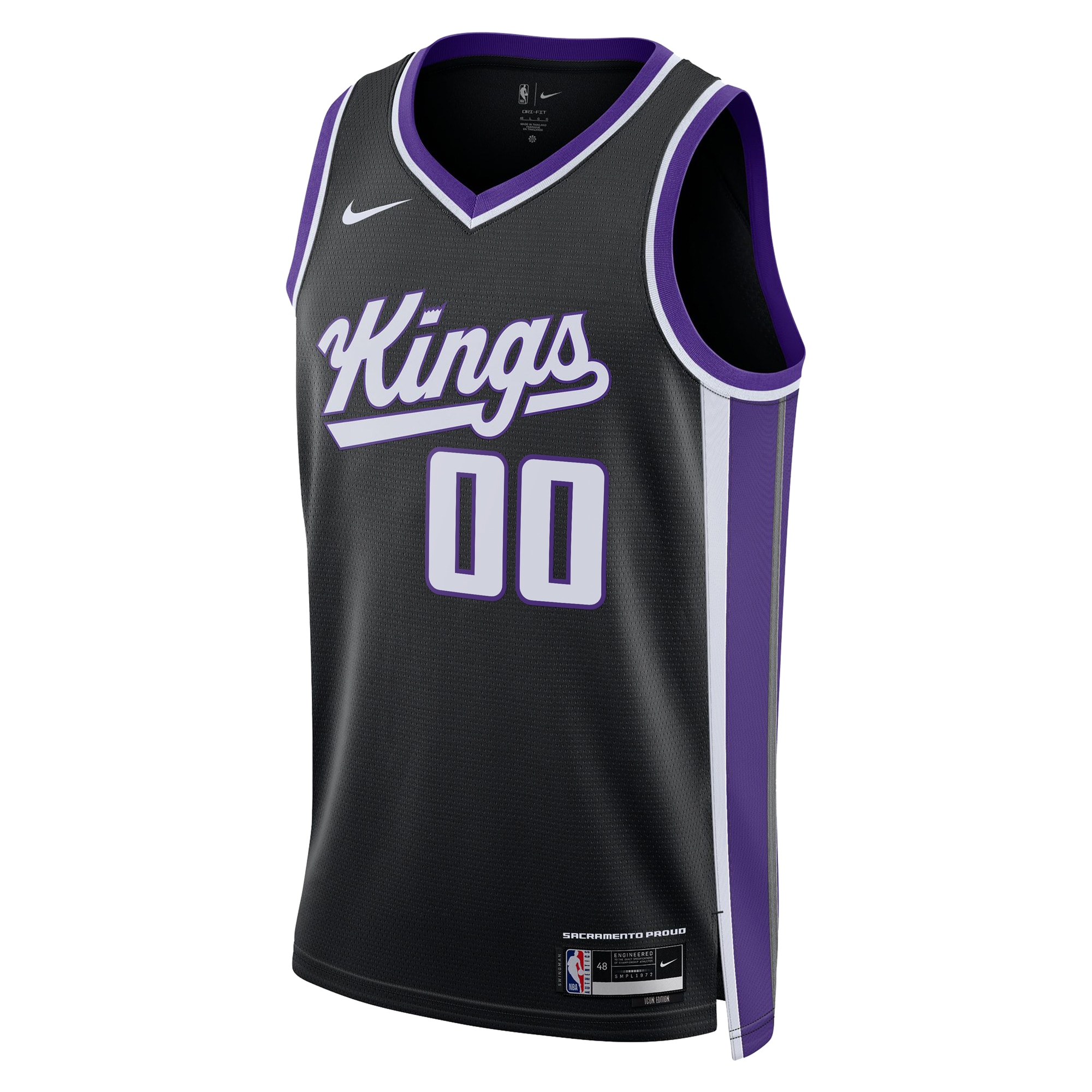 Alternative view of Sacramento Kings Icon Swingman Jersey - Custom - Unisex - JS443 