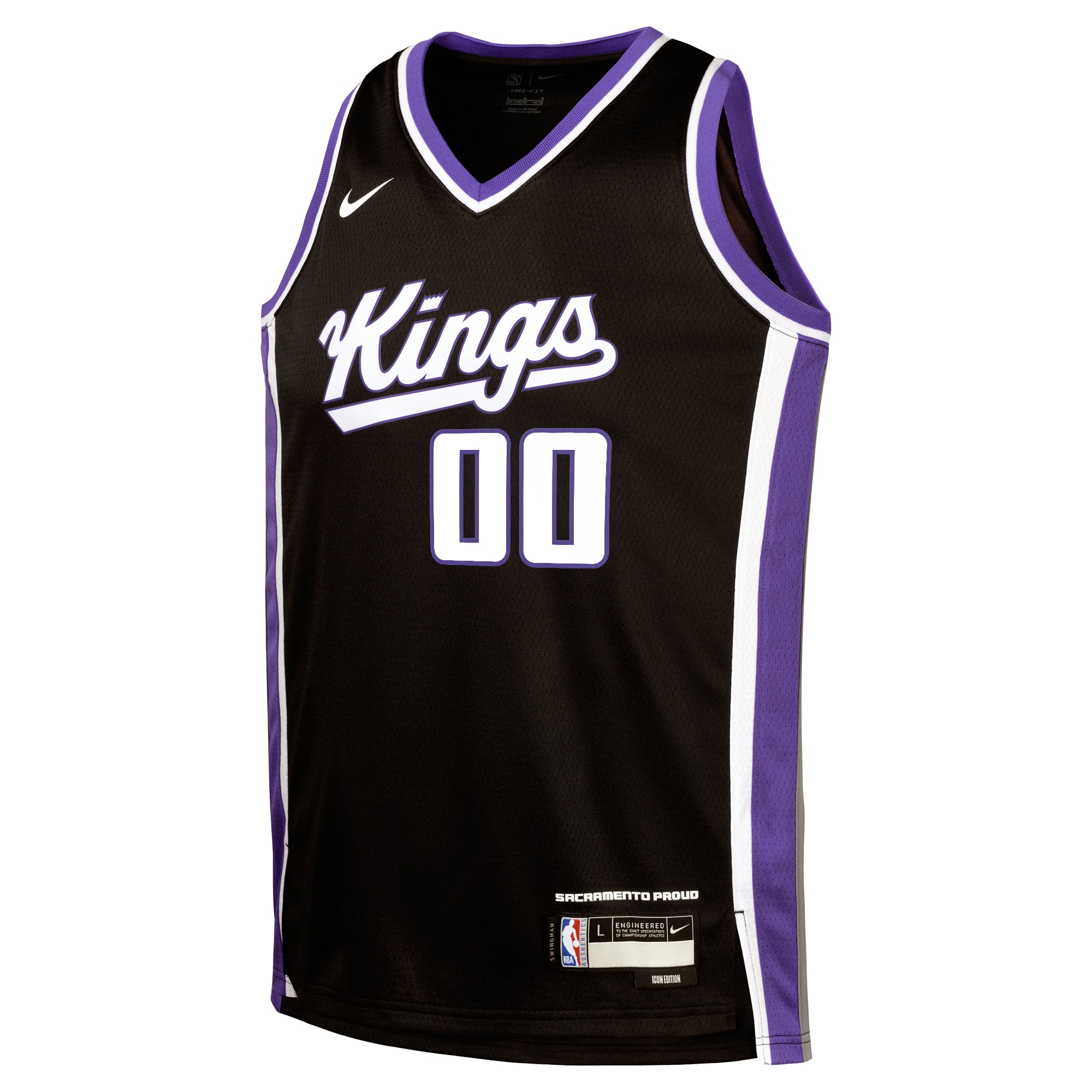 Alternative view of Sacramento Kings Icon Swingman Jersey - Custom - Youth - JS736 