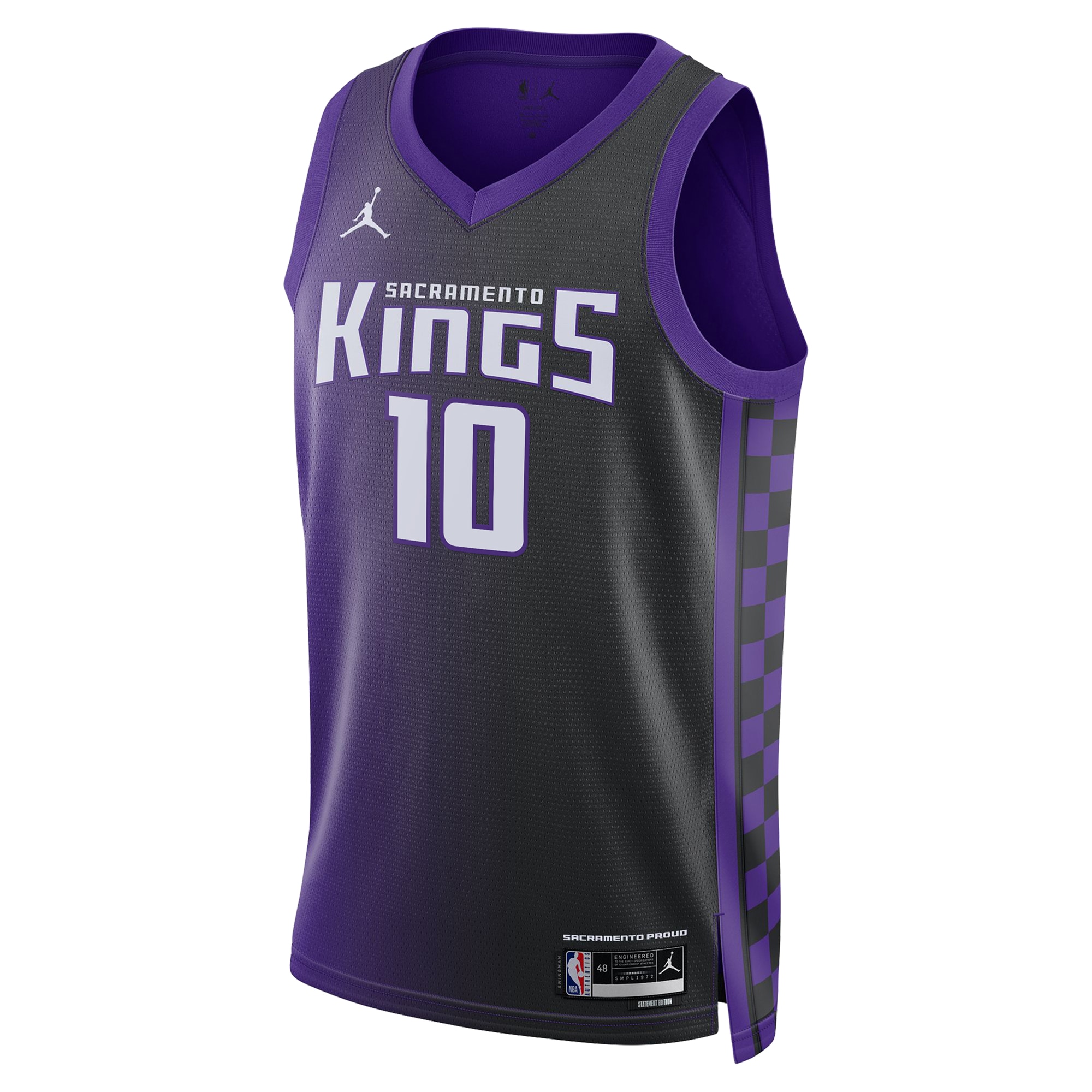Alternative view of Sacramento Kings Jordan Brand Statement Edition Swingman Jersey - Purple - DeMar DeRozan - Unisex - JS309 