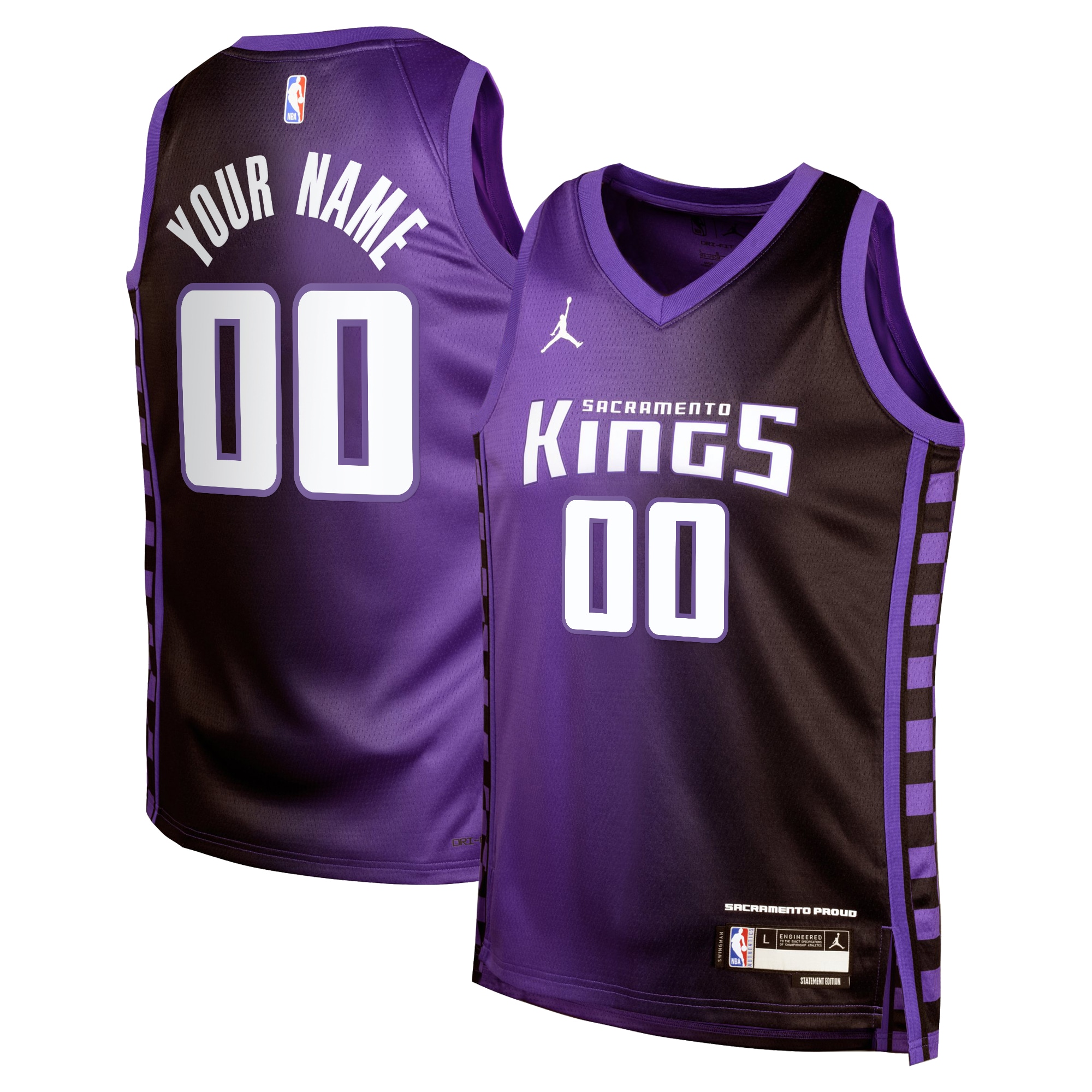 Sacramento Kings Jordan Statement Edition Swingman Jersey - Custom - Youth - JS635 