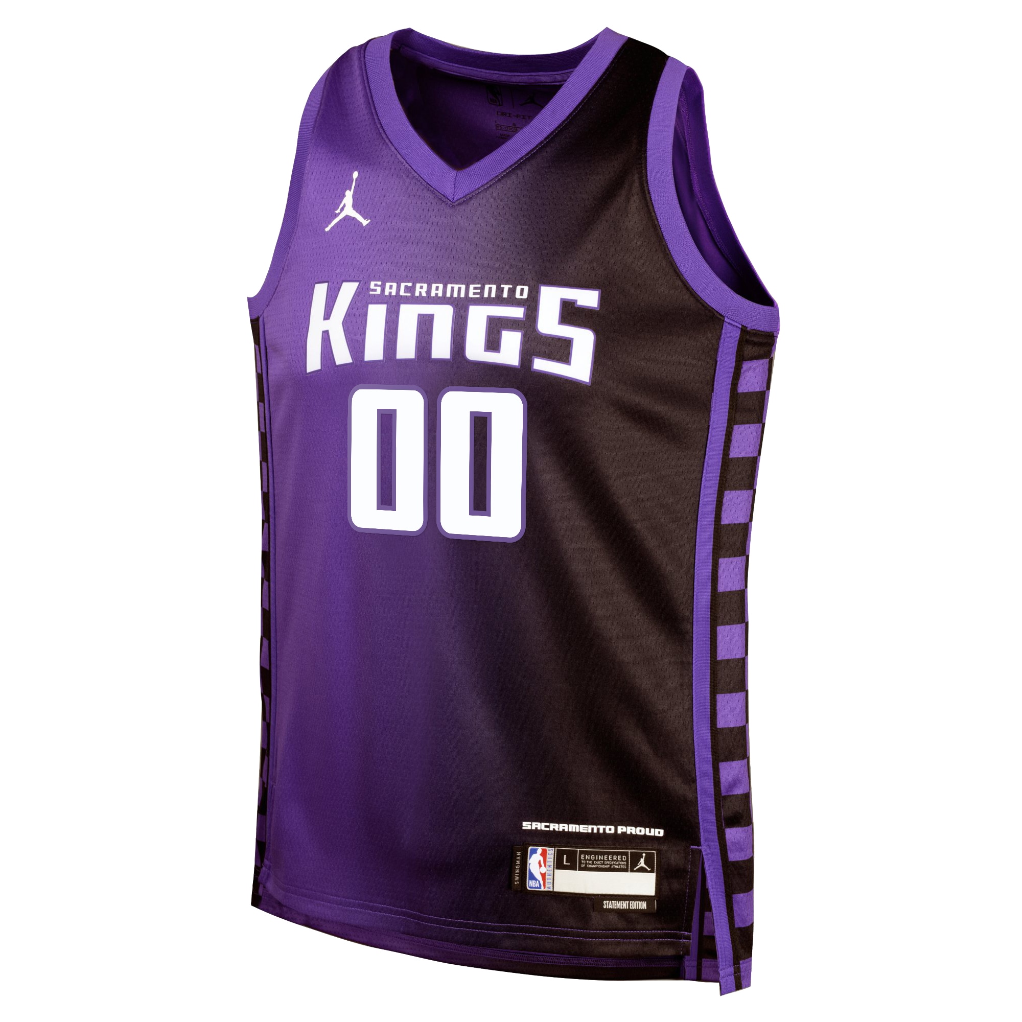 Alternative view of Sacramento Kings Jordan Statement Edition Swingman Jersey - Custom - Youth - JS635 