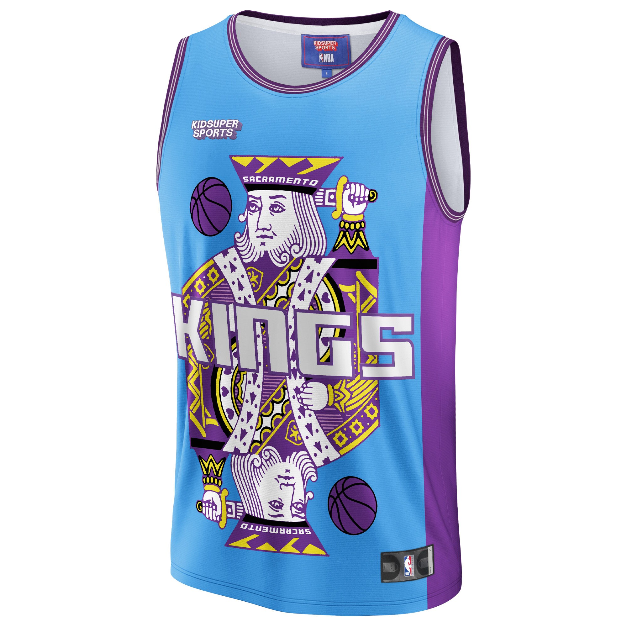 Alternative view of Sacramento Kings Nba & Kidsuper Studios By Fanatics Unisex Hometown Jersey - Blue