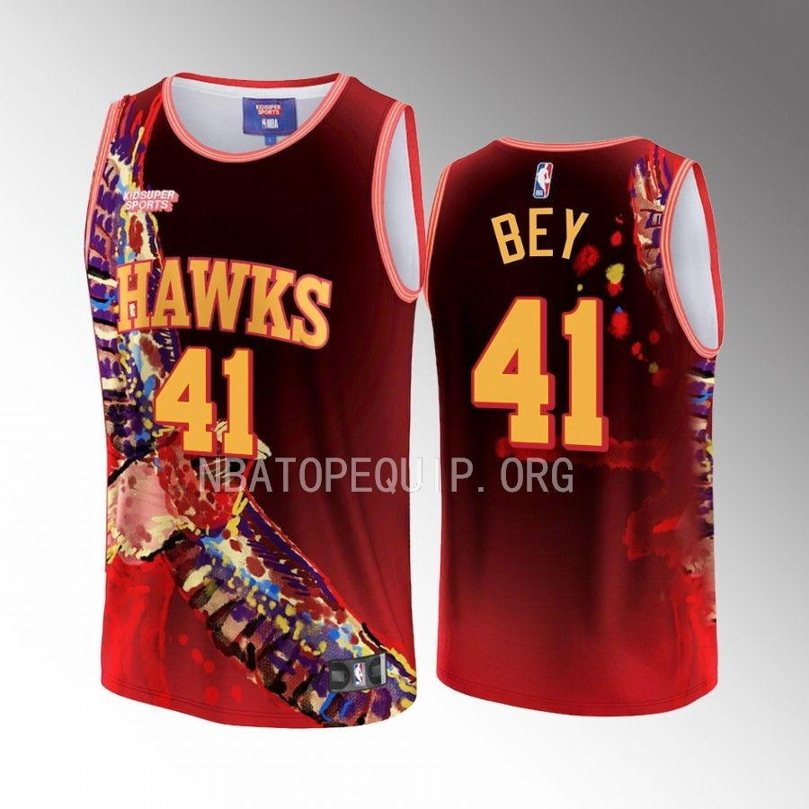 Saddiq Bey 41 Atlanta Hawks NBA & KidSuper Studios Unisex Hometown Jersey - JS412 