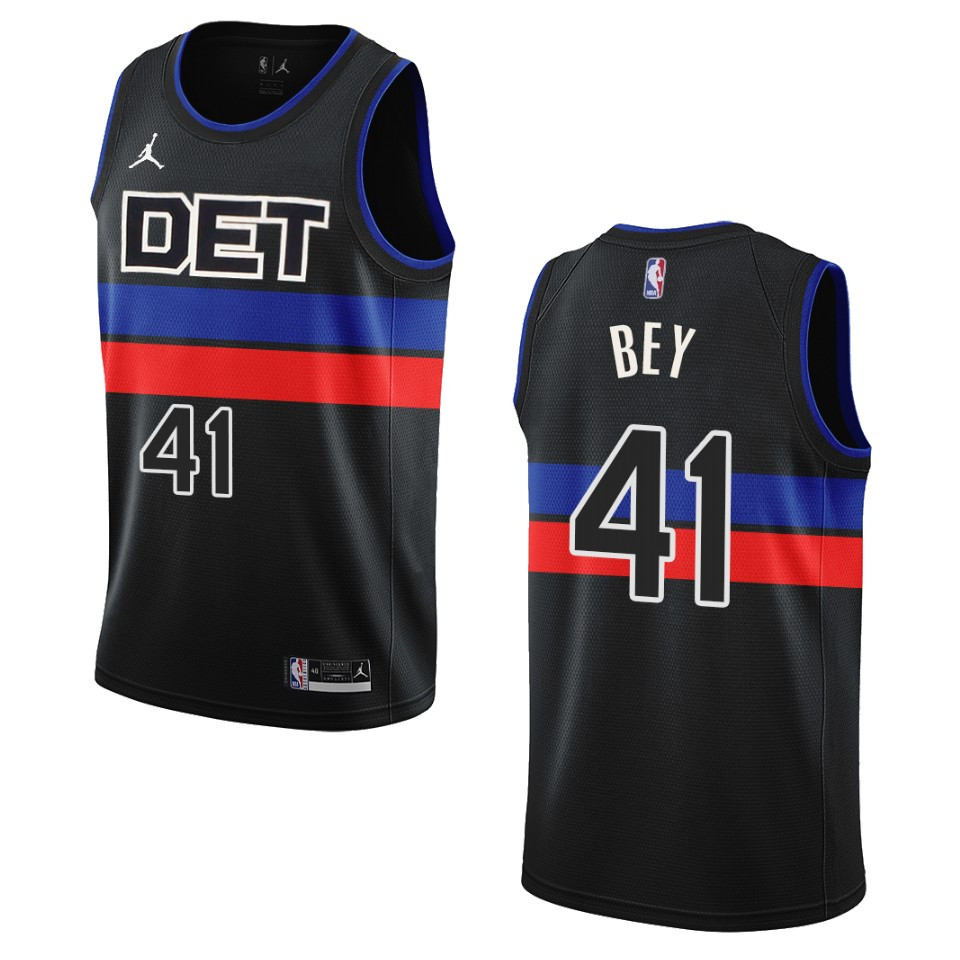 Saddiq Bey Black Statement Edition 2022-23 Detroit Pistons Swingman Jersey