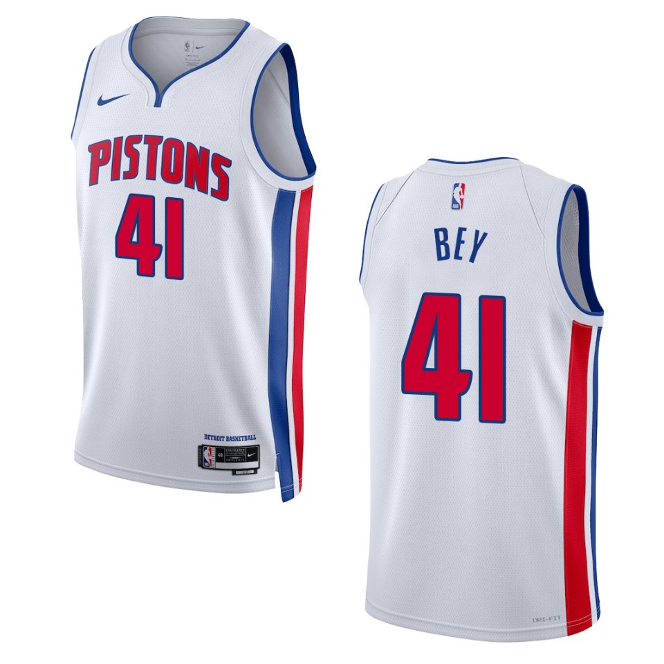 Saddiq Bey White Association Edition 2022-23 Detroit Pistons Swingman Jersey