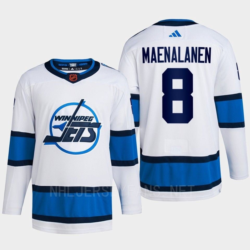 Saku Maenalanen 8 Reverse Retro 2.0 2022 Winnipeg Jets White Jersey Primegreen - JS933 