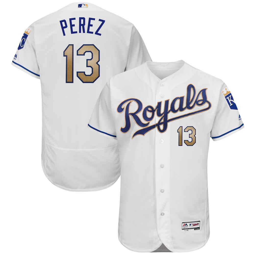Salvador Perez Kansas City Royals Majestic 2017 Home Flex Base Jersey - White