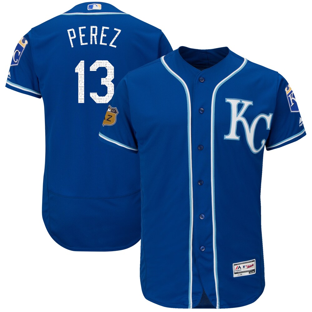 Salvador Perez Kansas City Royals Majestic 2017 Spring Training Flex Base Player Jersey - Royal