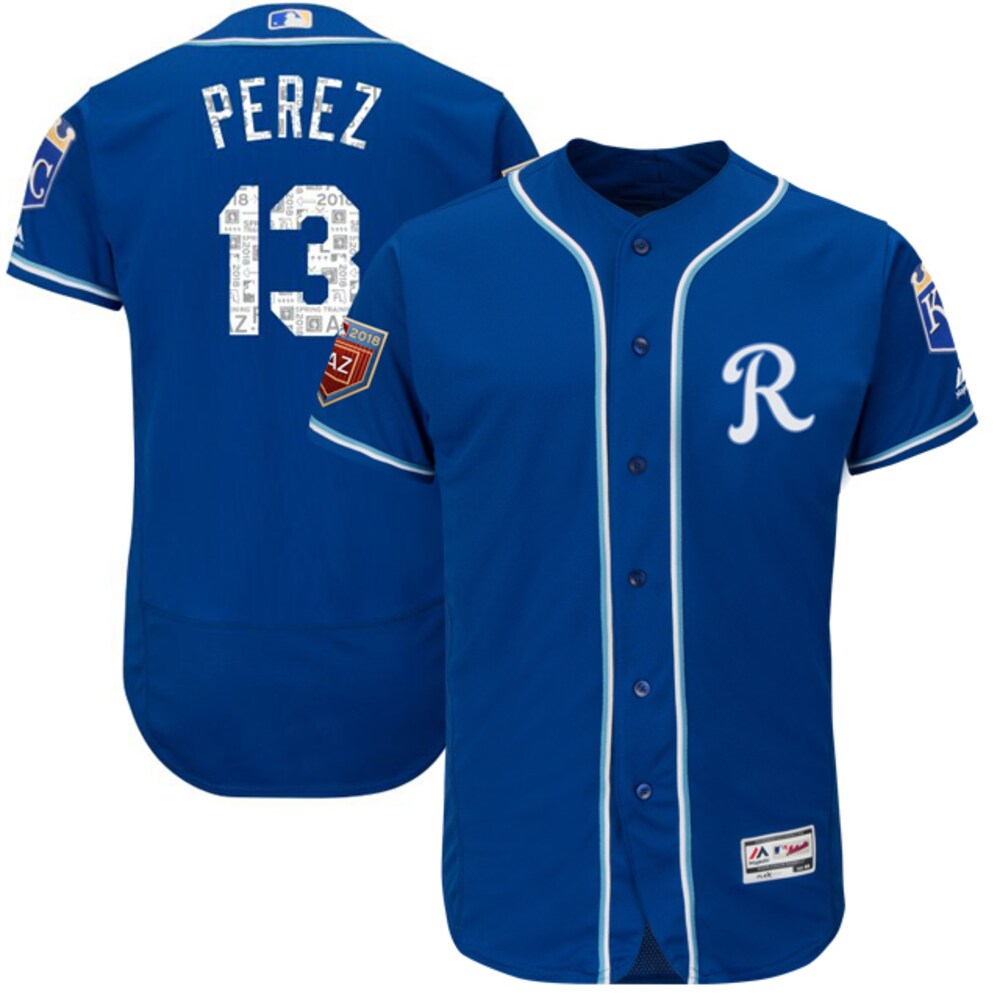 Salvador Perez Kansas City Royals Majestic 2018 Spring Training Flex Base Player Jersey - Royal