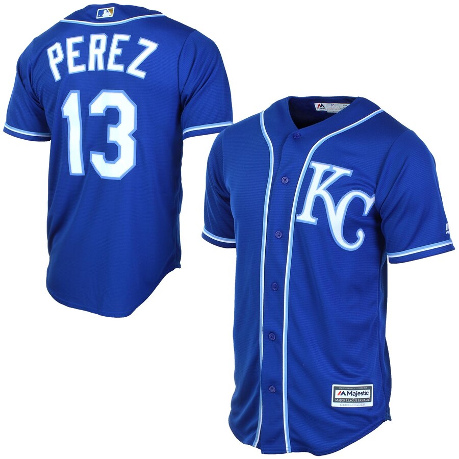 Salvador Perez Kansas City Royals Majestic Cool Base Player Jersey - Royal