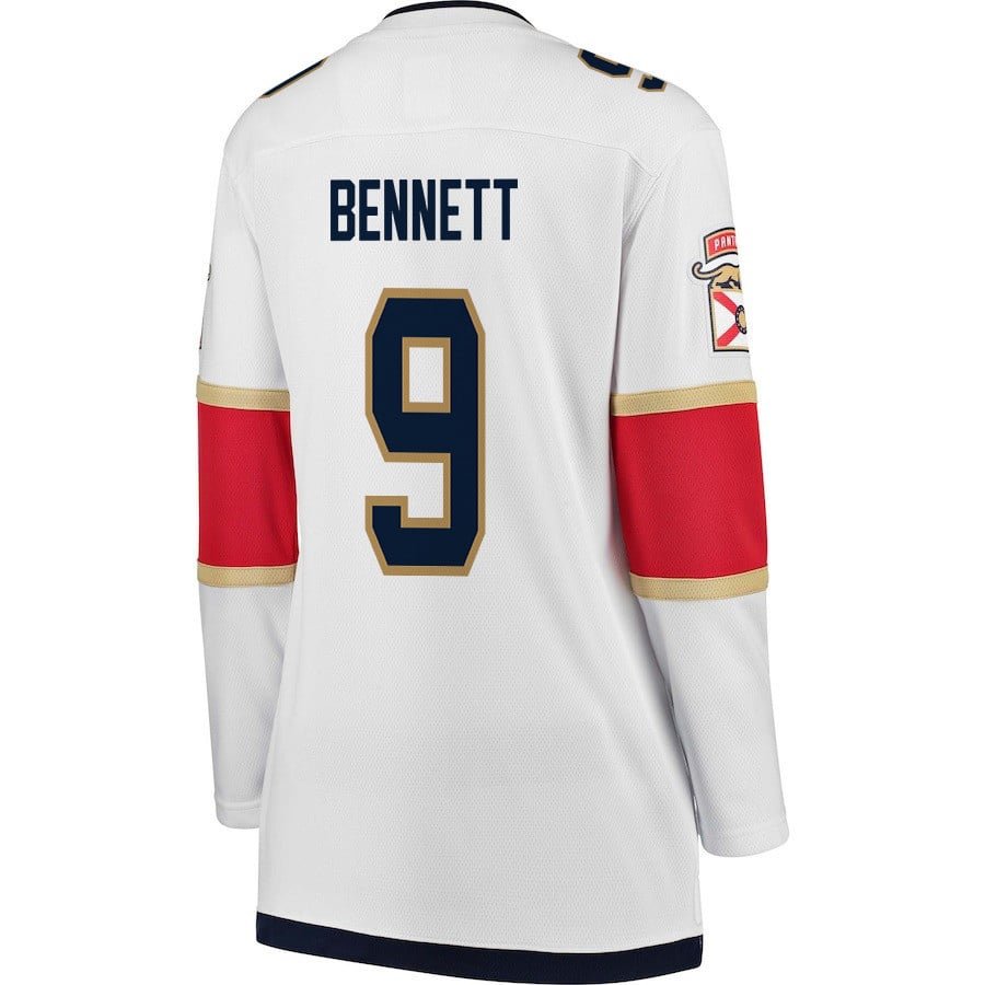 Alternative view of Sam Bennett 9 Florida Panthers 2024 STANLEY CUP Final Women's Away Breakaway Jersey - White - JS388 