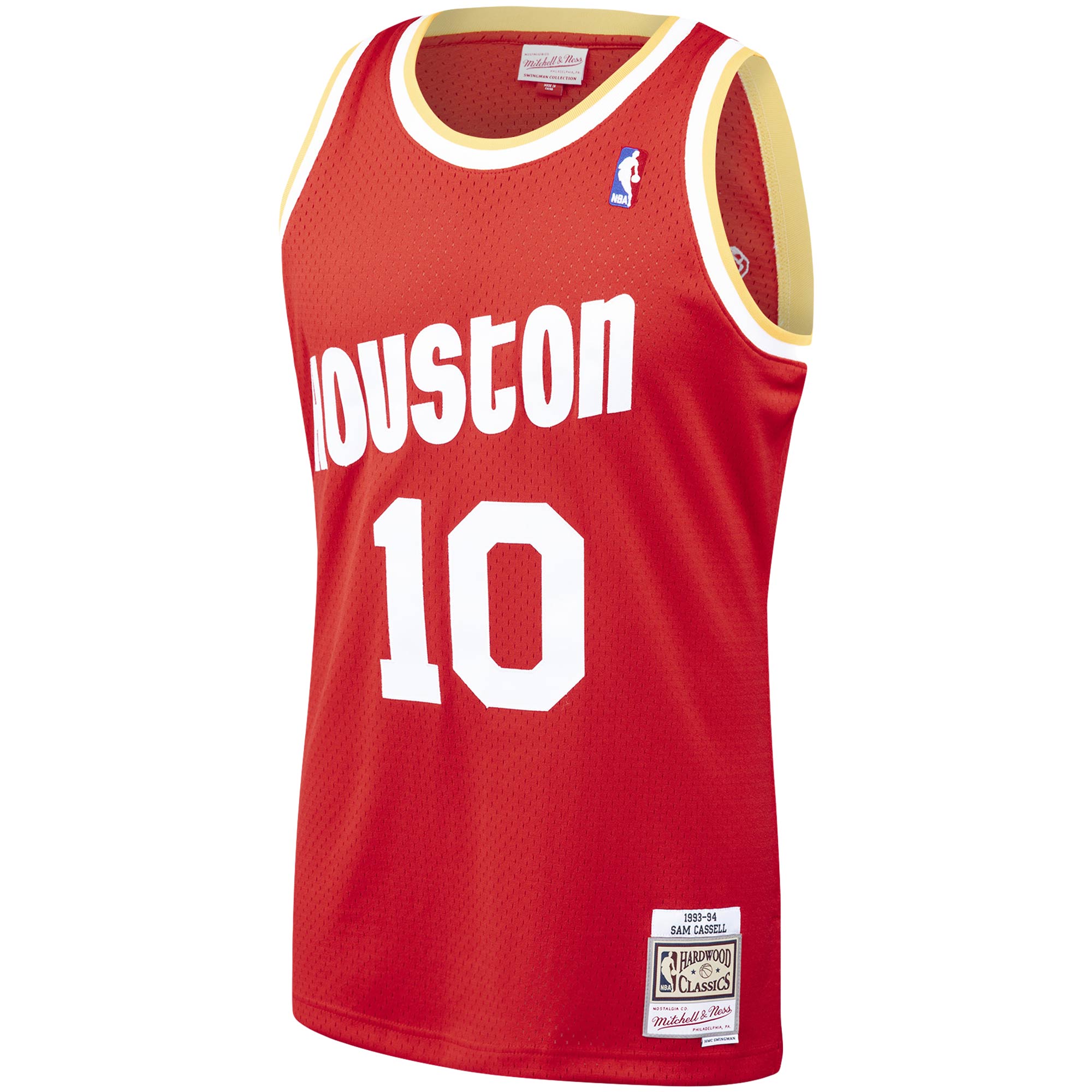 Alternative view of Sam Cassell Houston Rockets Mitchell & Ness 1993/94 Hardwood Classics Swingman Jersey - Red