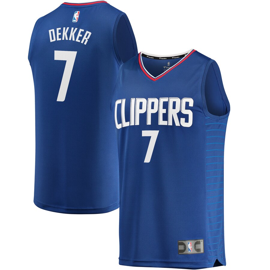 Sam Dekker La Clippers Fanatics Branded Fast Break Replica Jersey Blue - Icon Edition