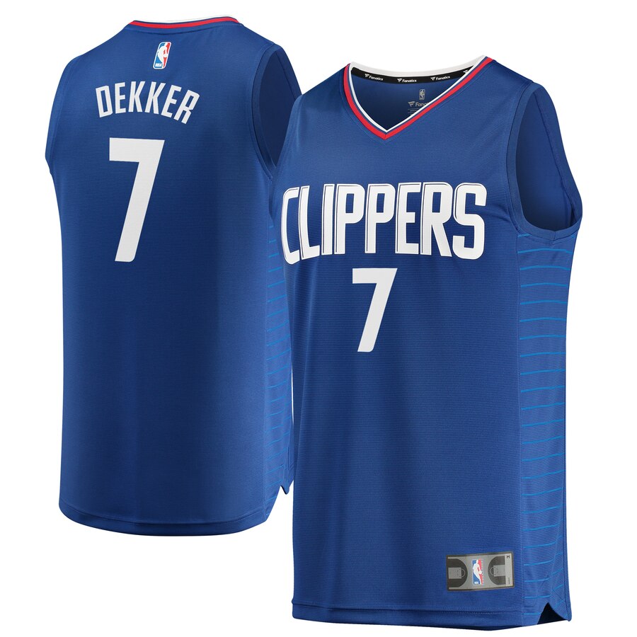 Sam Dekker La Clippers Fanatics Branded Youth Fast Break Replica Jersey Blue - Icon Edition