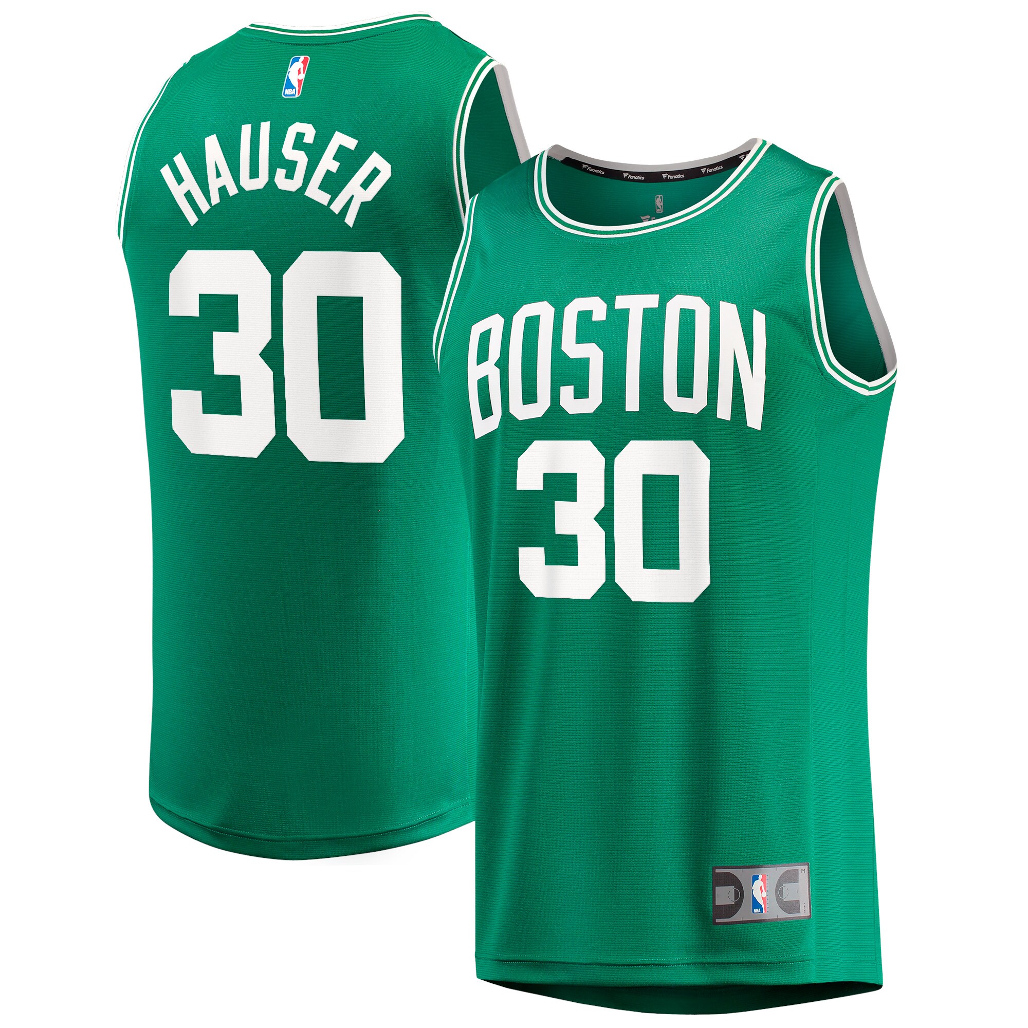 Alternative view of Sam Hauser Boston Celtics Fanatics Branded 2021/22 Fast Break Replica Jersey - Icon Edition - Kelly Green