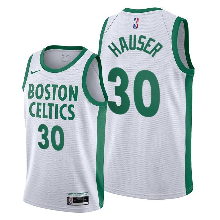 Sam Hauser Boston Celtics White City Edition Jersey 30 - Men Jersey - JS317