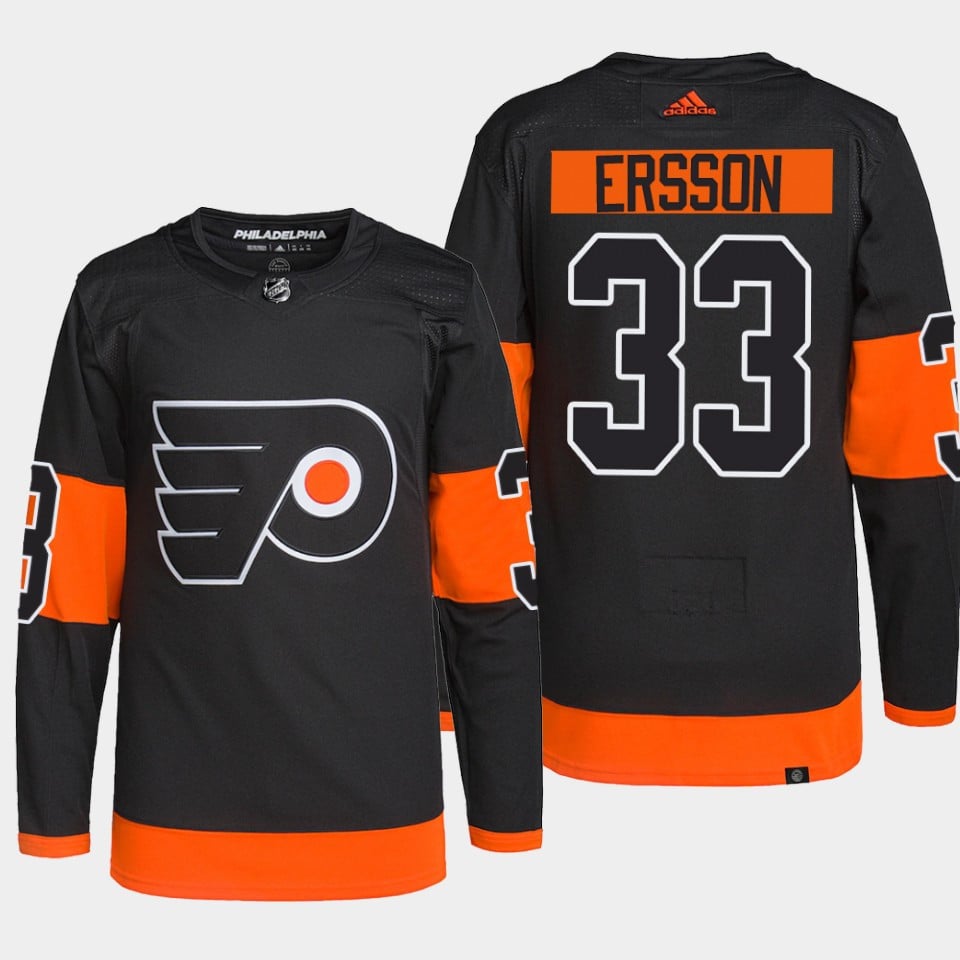 Samuel Ersson 33 Philadelphia Flyers Black Jersey Alternate - JS649 