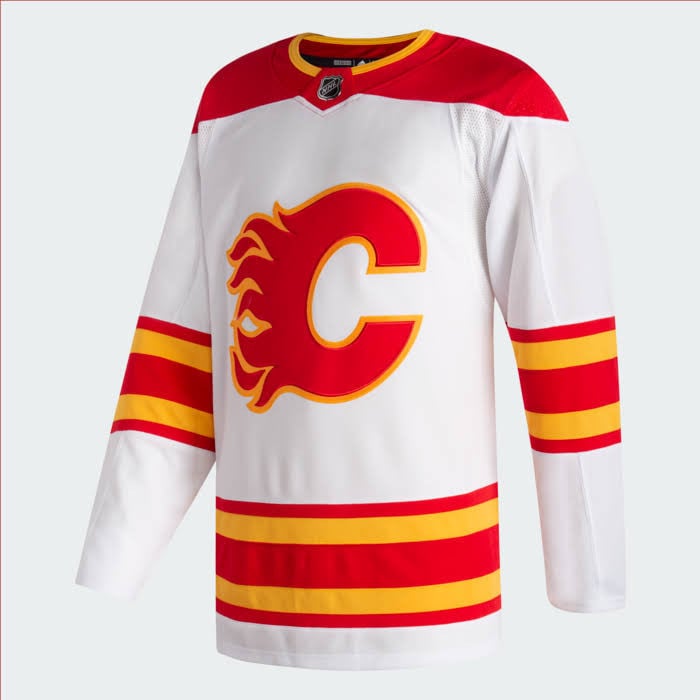 Alternative view of Samuel Honzek #29 Calgary Flames 2023 Draft Away Men Jersey - White - JS780 