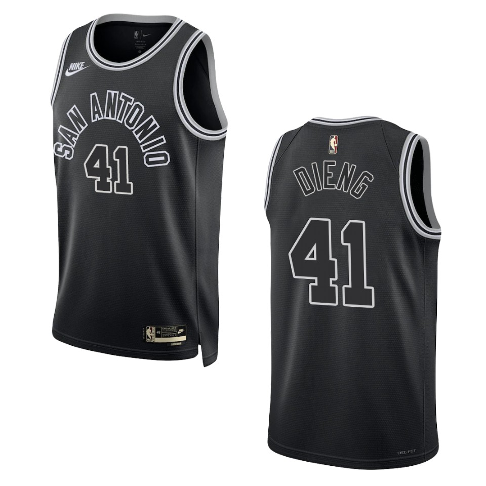 San Antonio Spurs 2022-23 Classic Edition Gorgui Dieng Black Jersey 50th Season