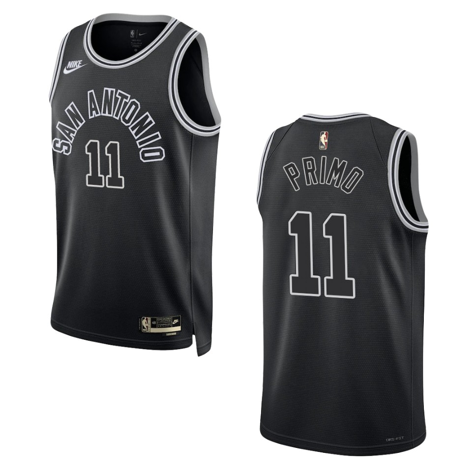San Antonio Spurs 2022-23 Classic Edition Joshua Primo Black Jersey 50th Season