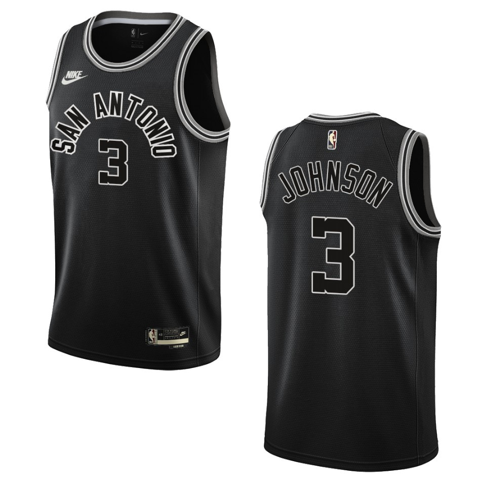 San Antonio Spurs 2022-23 Classic Edition Keldon Johnson Black Jersey 50th Season