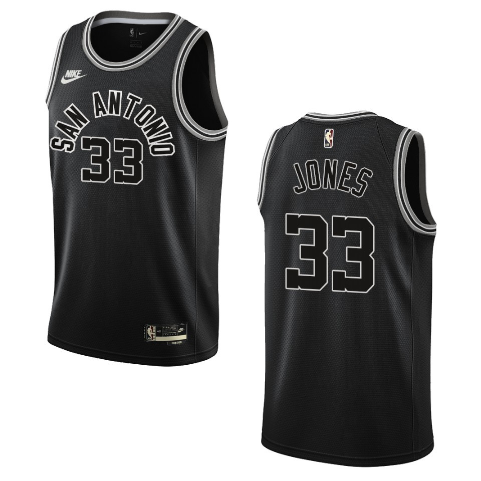 San Antonio Spurs 2022-23 Classic Edition Tre Jones Black Jersey 50th Season
