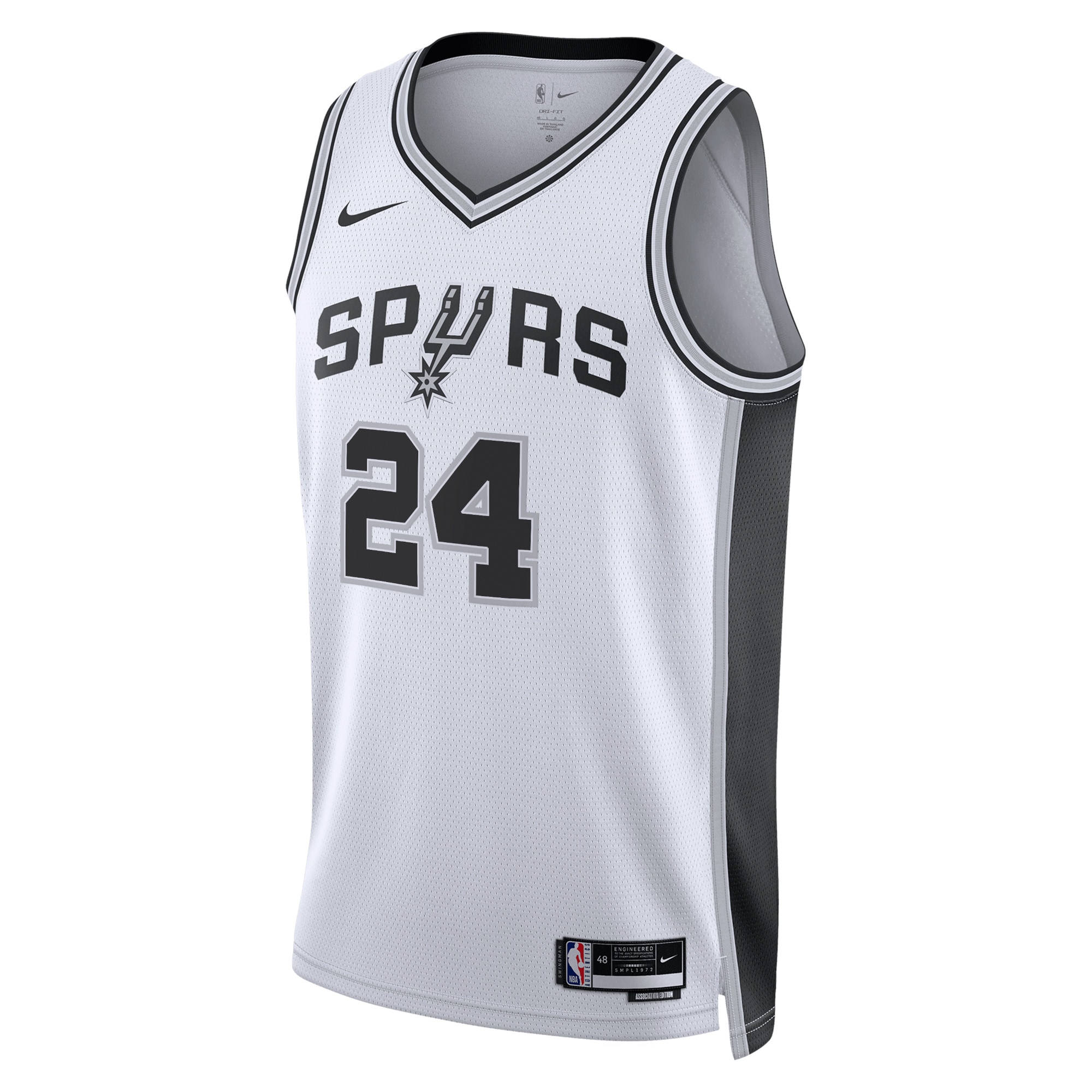 San Antonio Spurs Association Edition Swingman Jersey - White - Devin Vassell - Unisex - JS545 